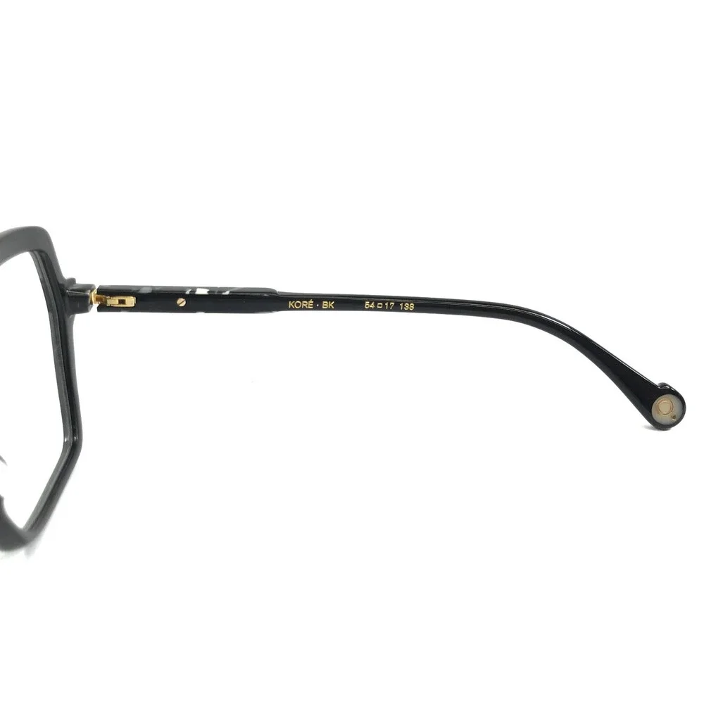 Etnia Barcelona Eyeglasses Frames KORE BK Black Geometric Full Rim 54-17-138
